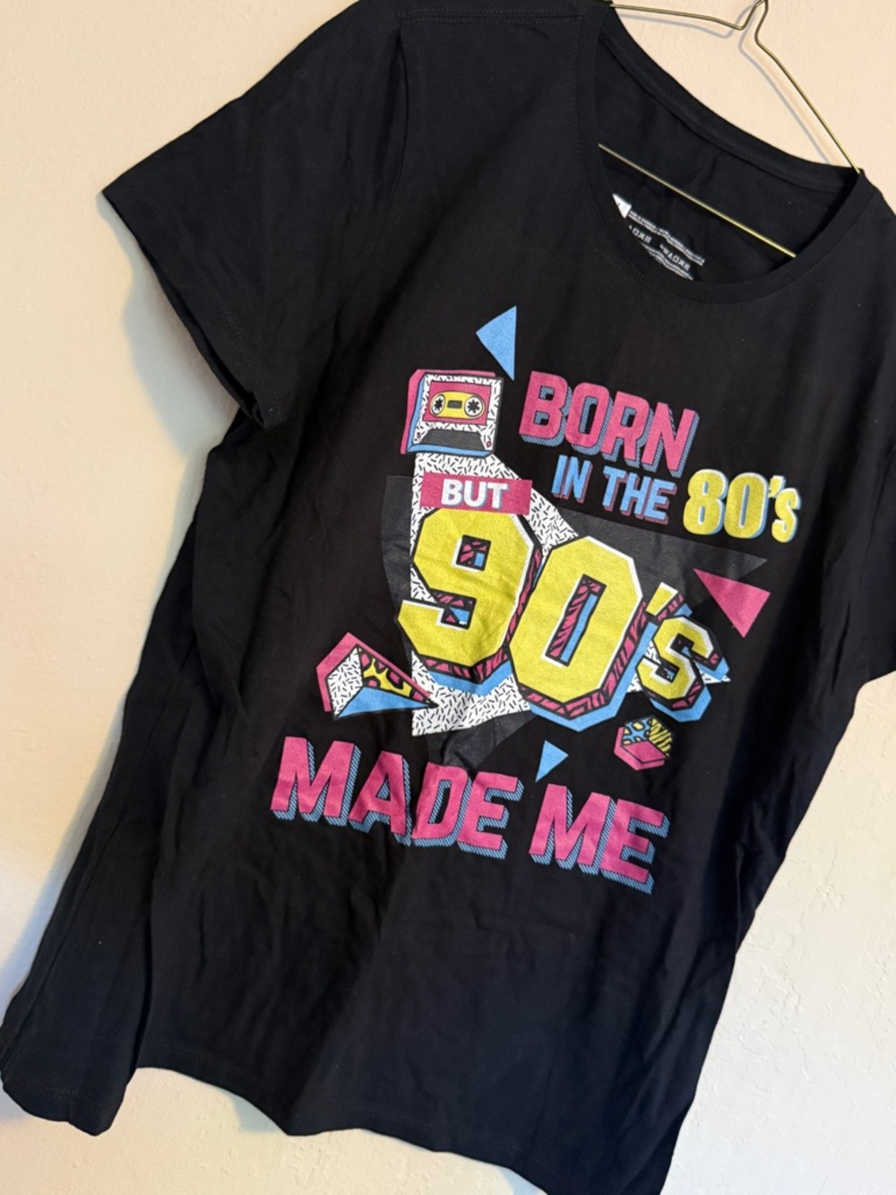 MTB Graphic 'Born in the 80's But 90's Made Me' Black Tee large l nicaragua A17